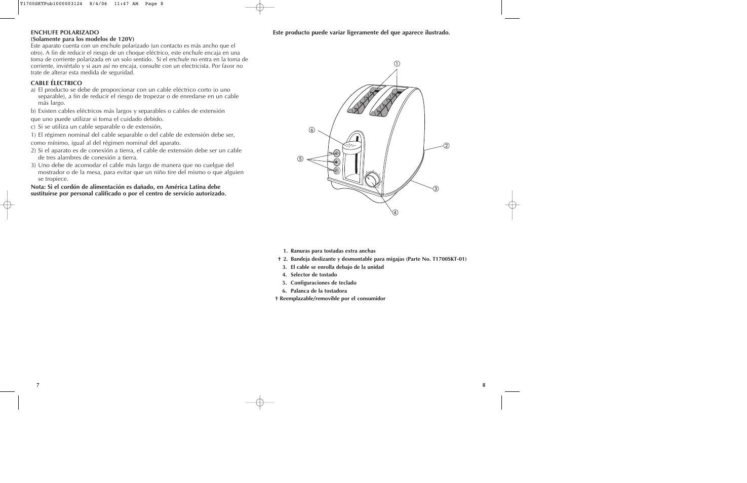 Black & Decker T1700S User Manual | Page 5 / 11