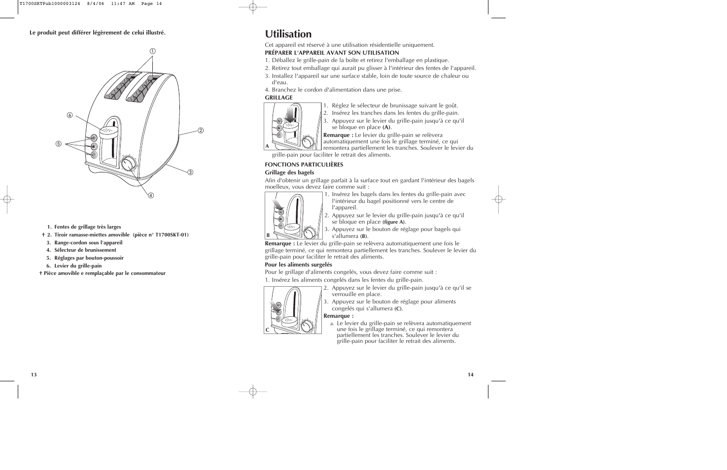 Utilisation | Black & Decker T1700S User Manual | Page 8 / 11