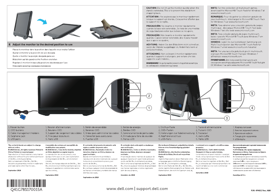015a | Dell ST2220T Monitor User Manual | Page 2 / 2