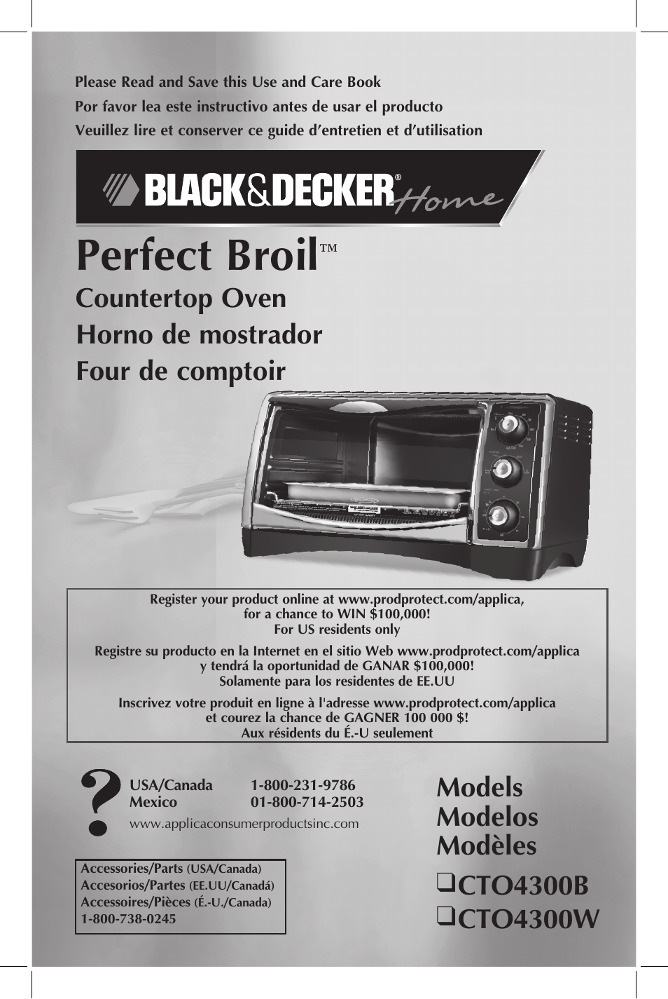 Black & Decker Perfect Broil CTO4300W User Manual | 33 pages