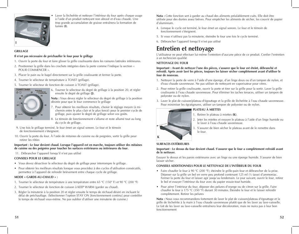 Entretien et nettoyage | Black & Decker Perfect Broil CTO4300W User Manual | Page 27 / 33