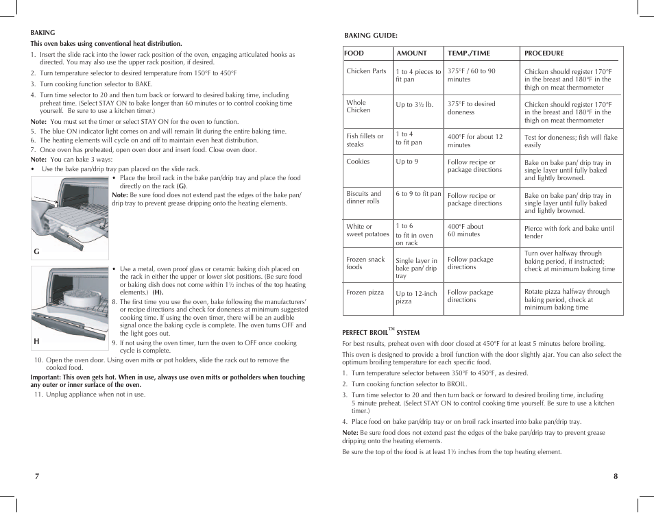 Black & Decker Perfect Broil CTO4300W User Manual | Page 5 / 33