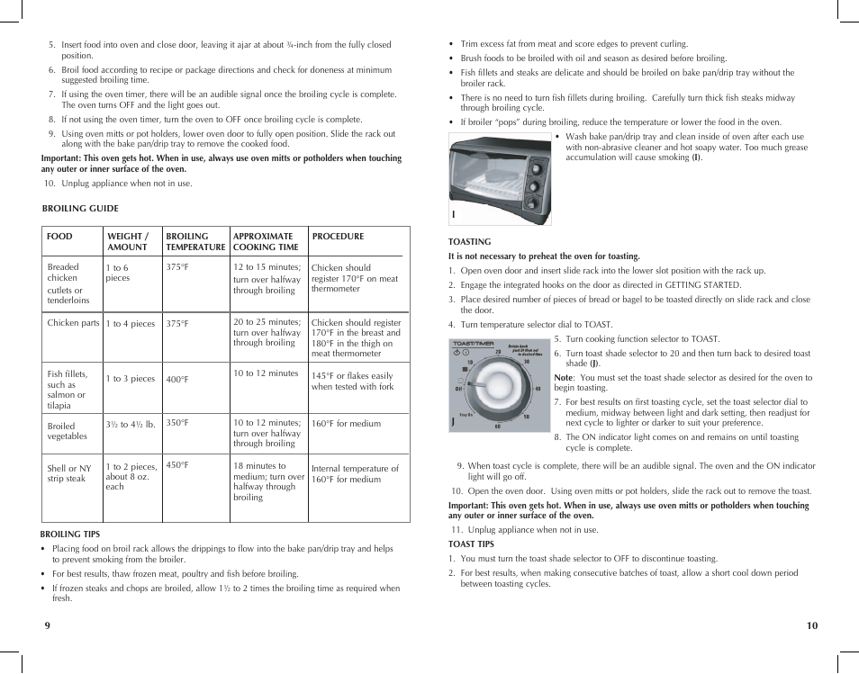 Black & Decker Perfect Broil CTO4300W User Manual | Page 6 / 33