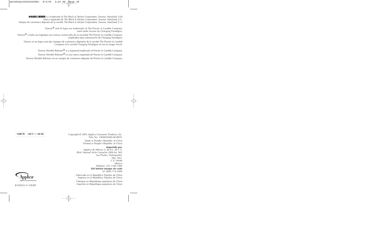 Black & Decker AS182 User Manual | Page 15 / 15