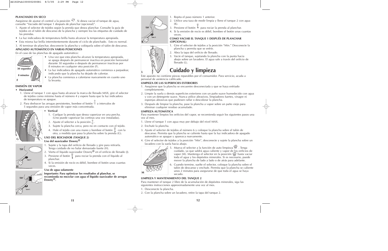 Cuidado y limpieza | Black & Decker AS182 User Manual | Page 7 / 15