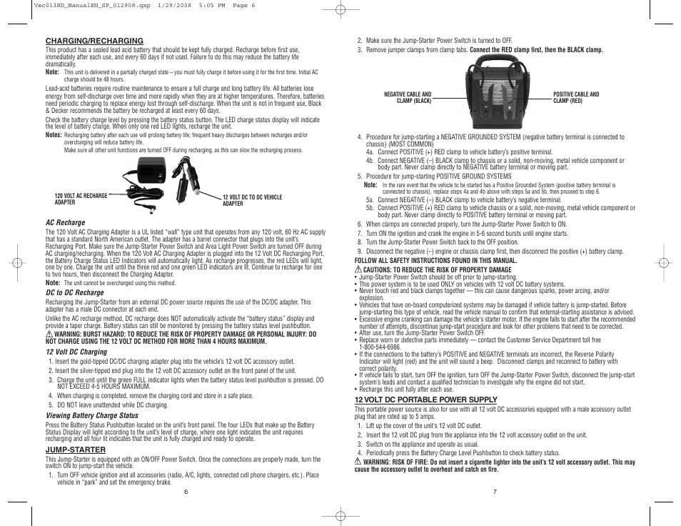 Black & Decker START-IT VEC013BD User Manual | Page 4 / 10