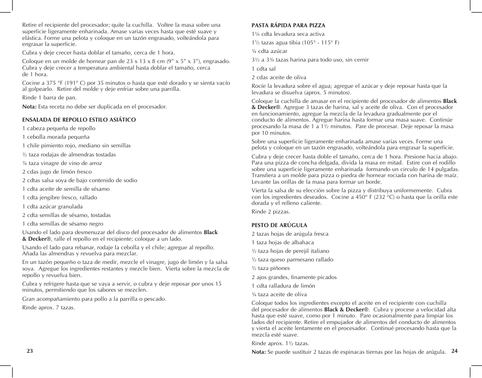 Black & Decker FP2500ikt User Manual | Page 13 / 25