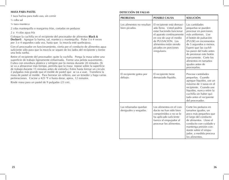 Black & Decker FP2500ikt User Manual | Page 14 / 25
