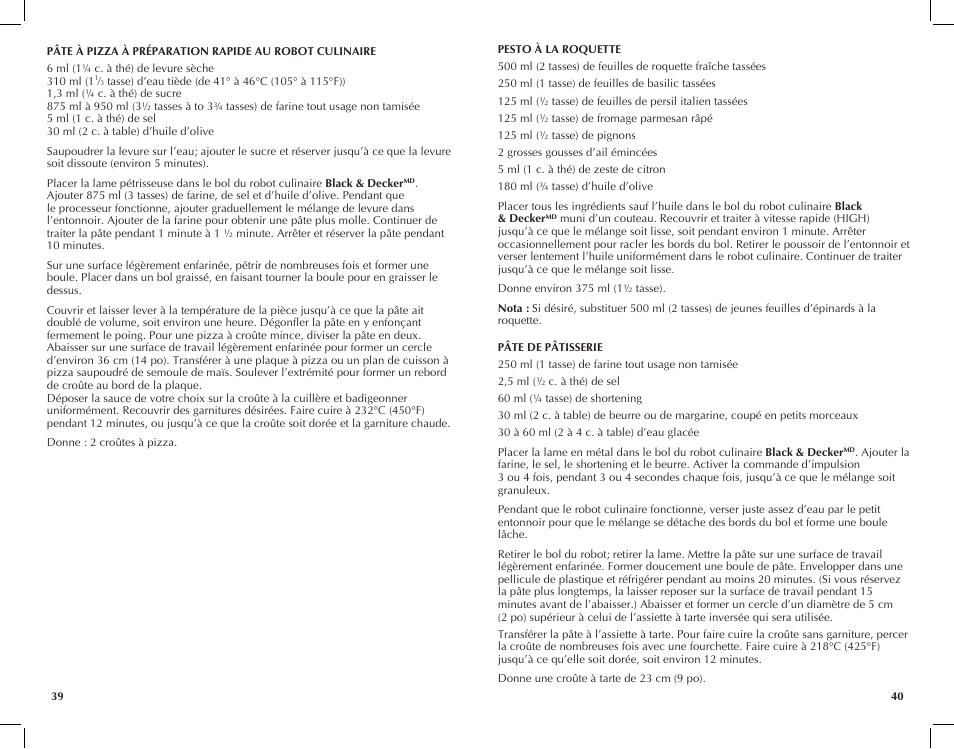 Black & Decker FP2500ikt User Manual | Page 21 / 25