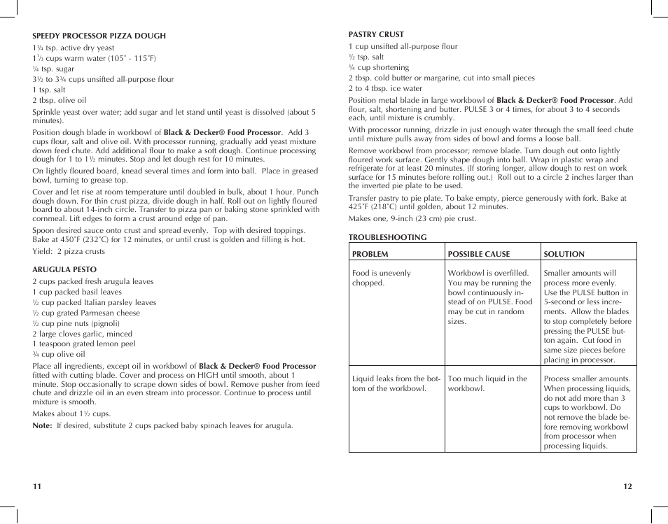 Black & Decker FP2500ikt User Manual | Page 7 / 25