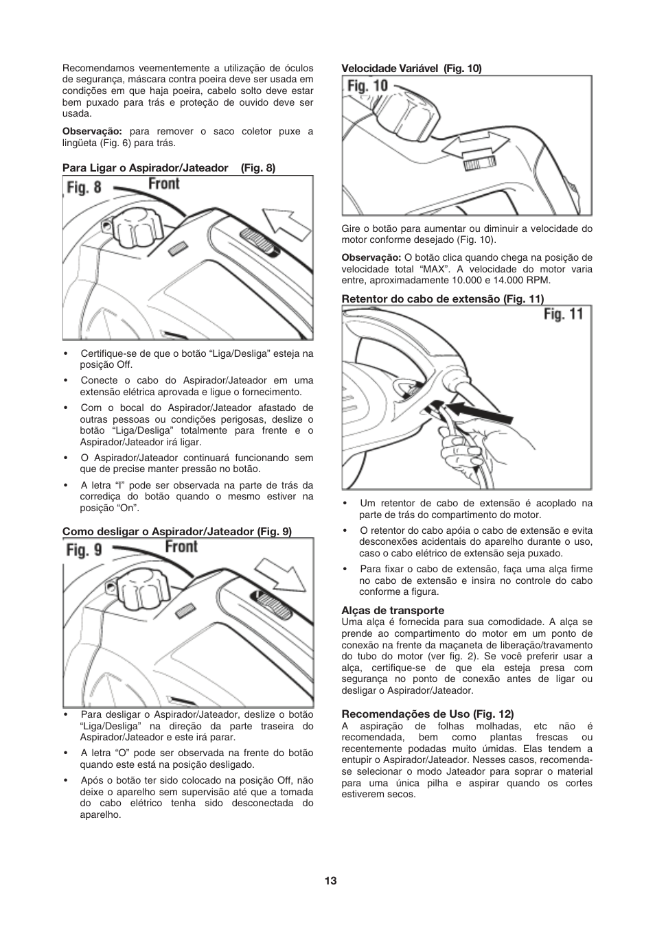 Black & Decker BV2200 User Manual | Page 13 / 22