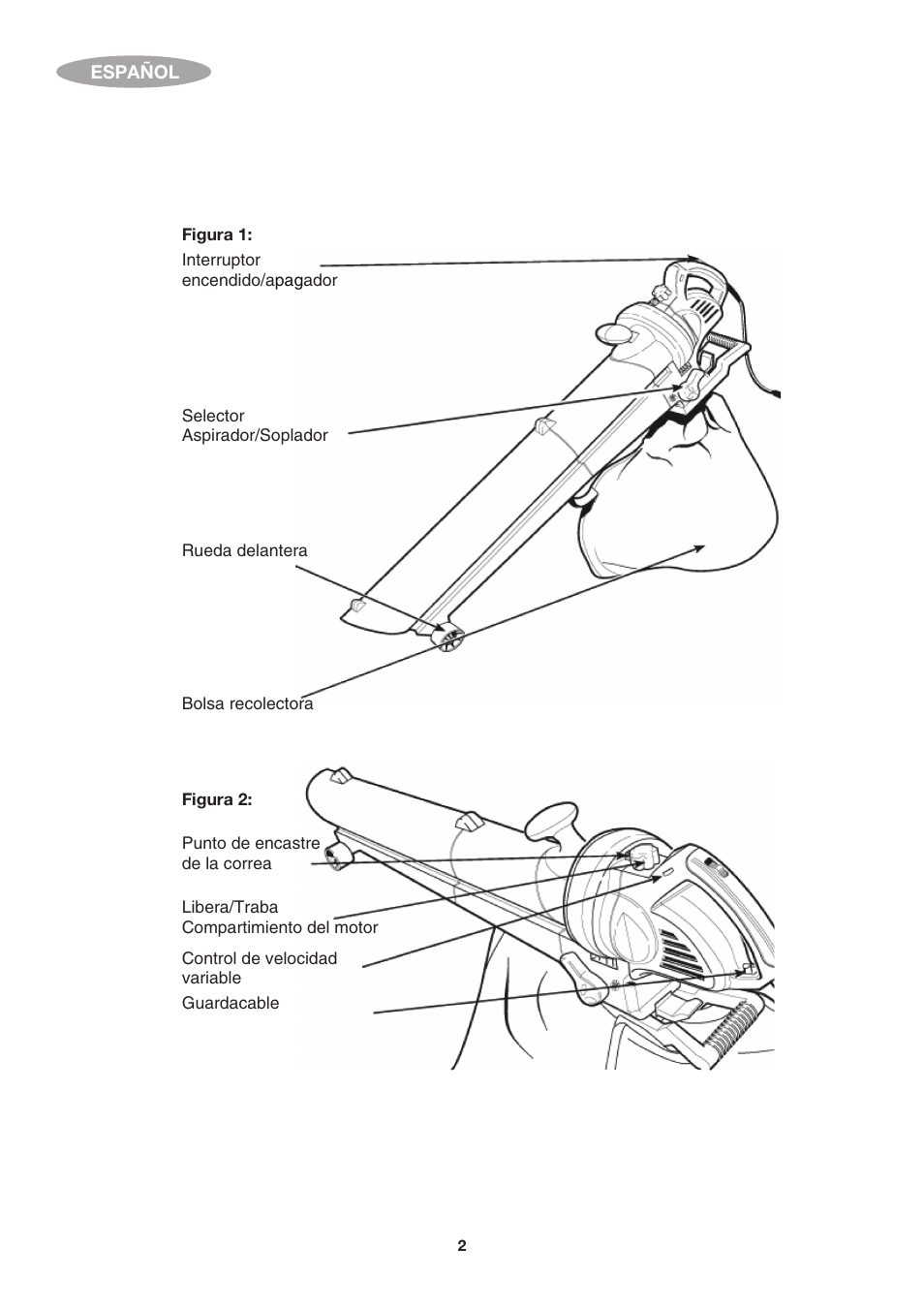 Black & Decker BV2200 User Manual | Page 2 / 22