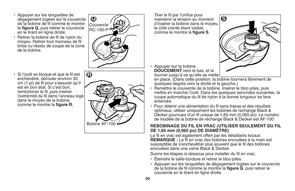 Qr s | Black & Decker LST1018 User Manual | Page 29 / 52