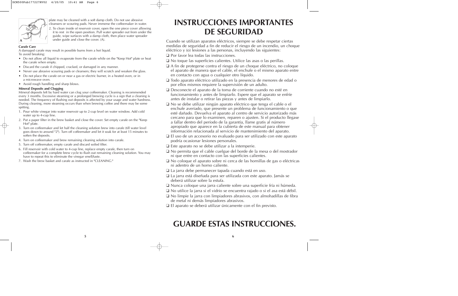 Black & Decker DCM500 Series User Manual | Page 4 / 13