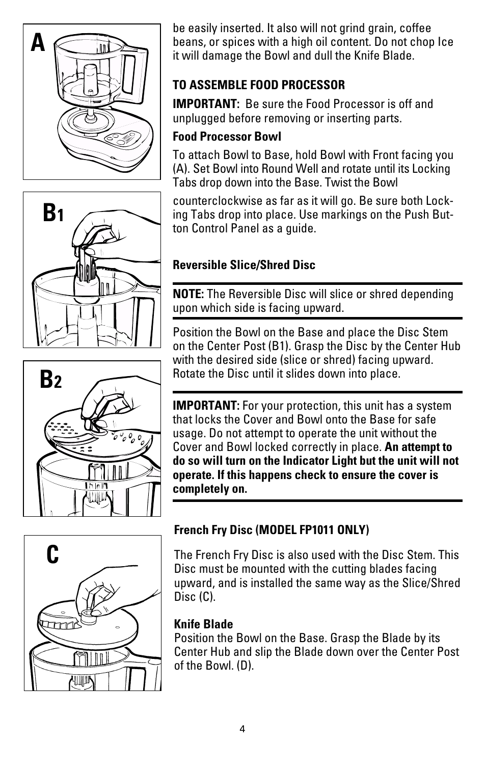 Black & Decker FP1000 User Manual | Page 4 / 23