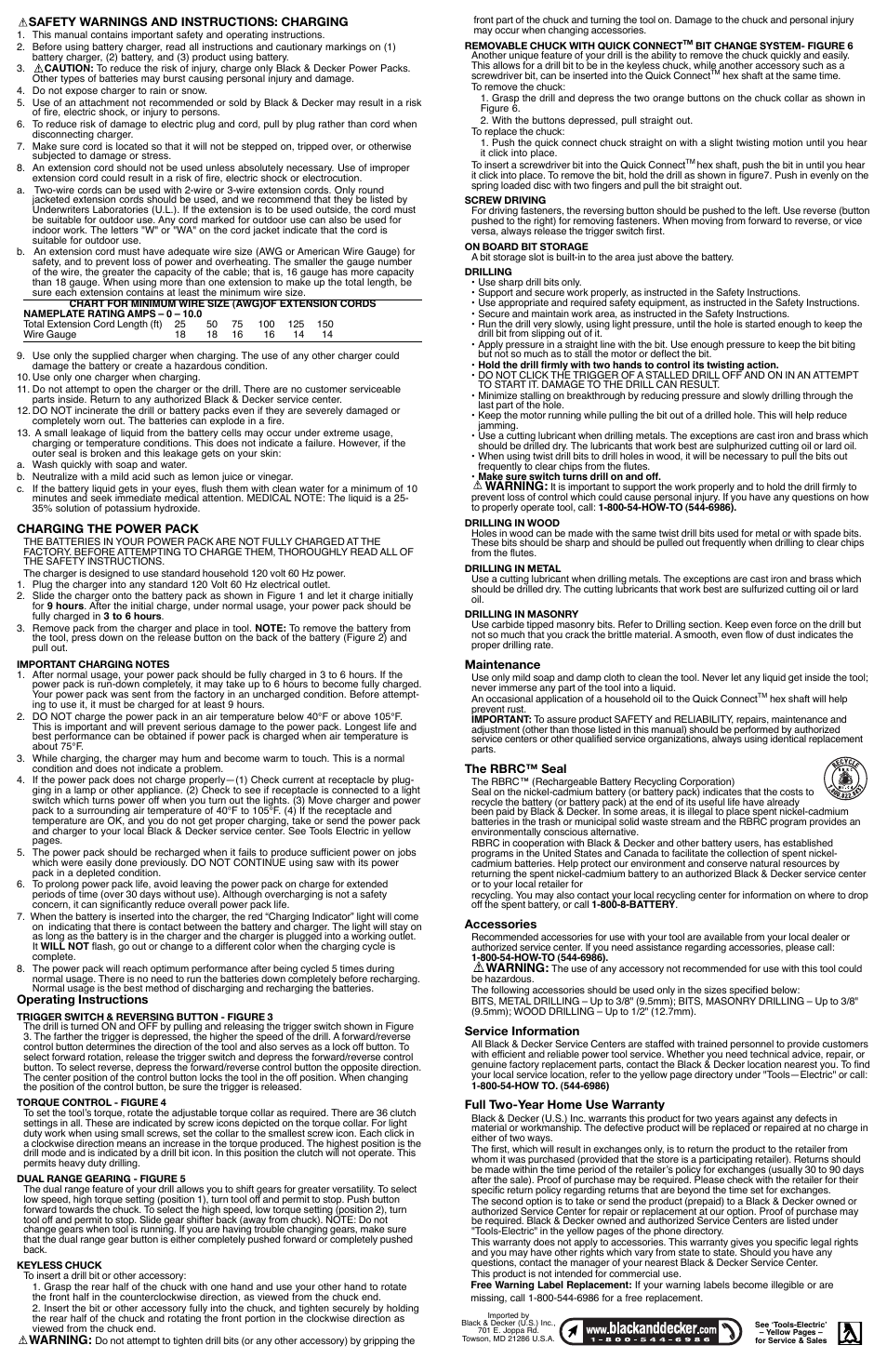 Black & Decker HPD1202 User Manual | Page 2 / 6