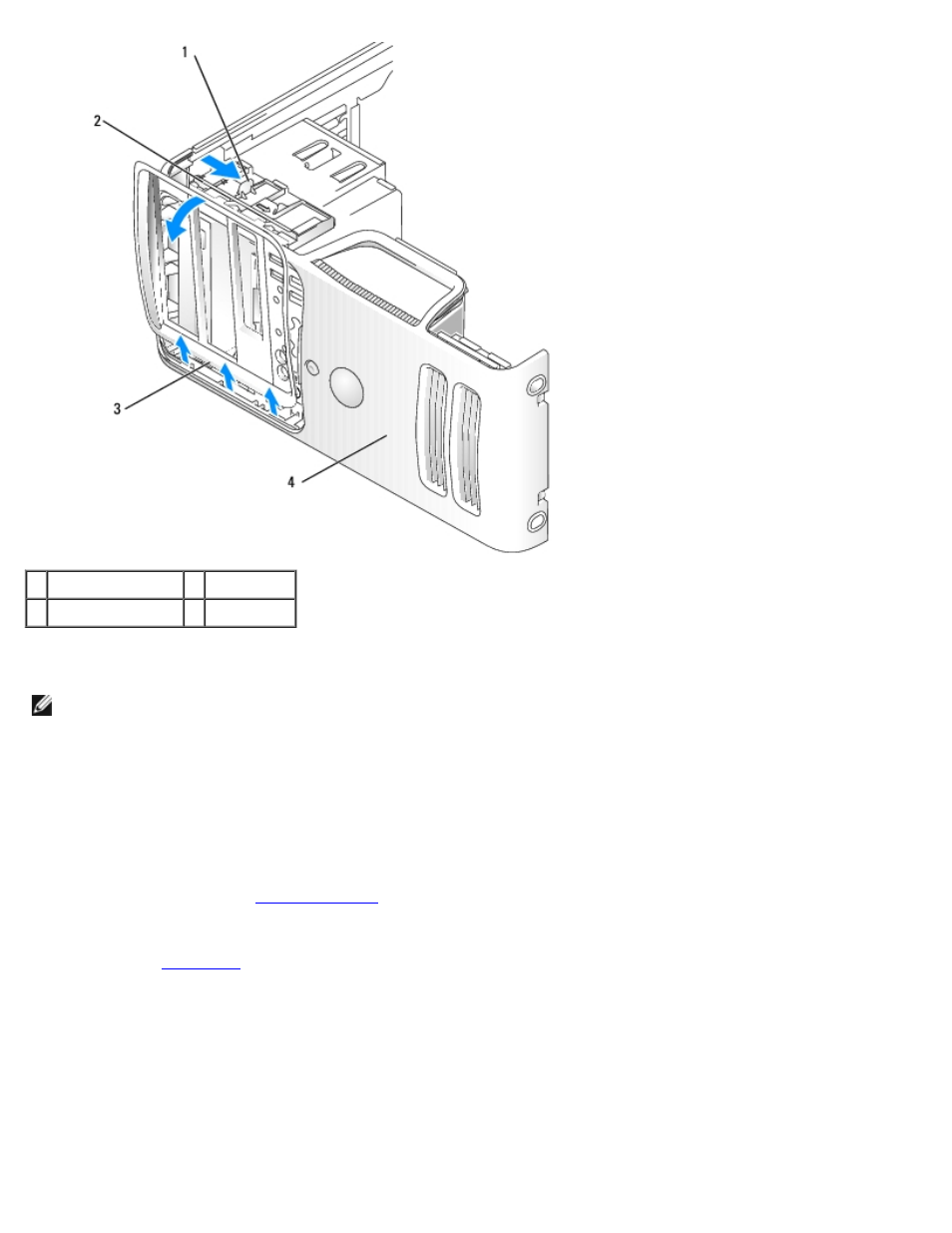 Removing the drive-panel insert | Dell Dimension 5150/E510 User Manual | Page 30 / 72