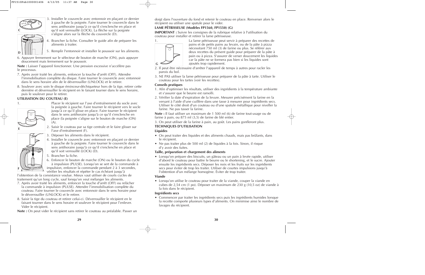 Black & Decker FP1510 User Manual | Page 16 / 23