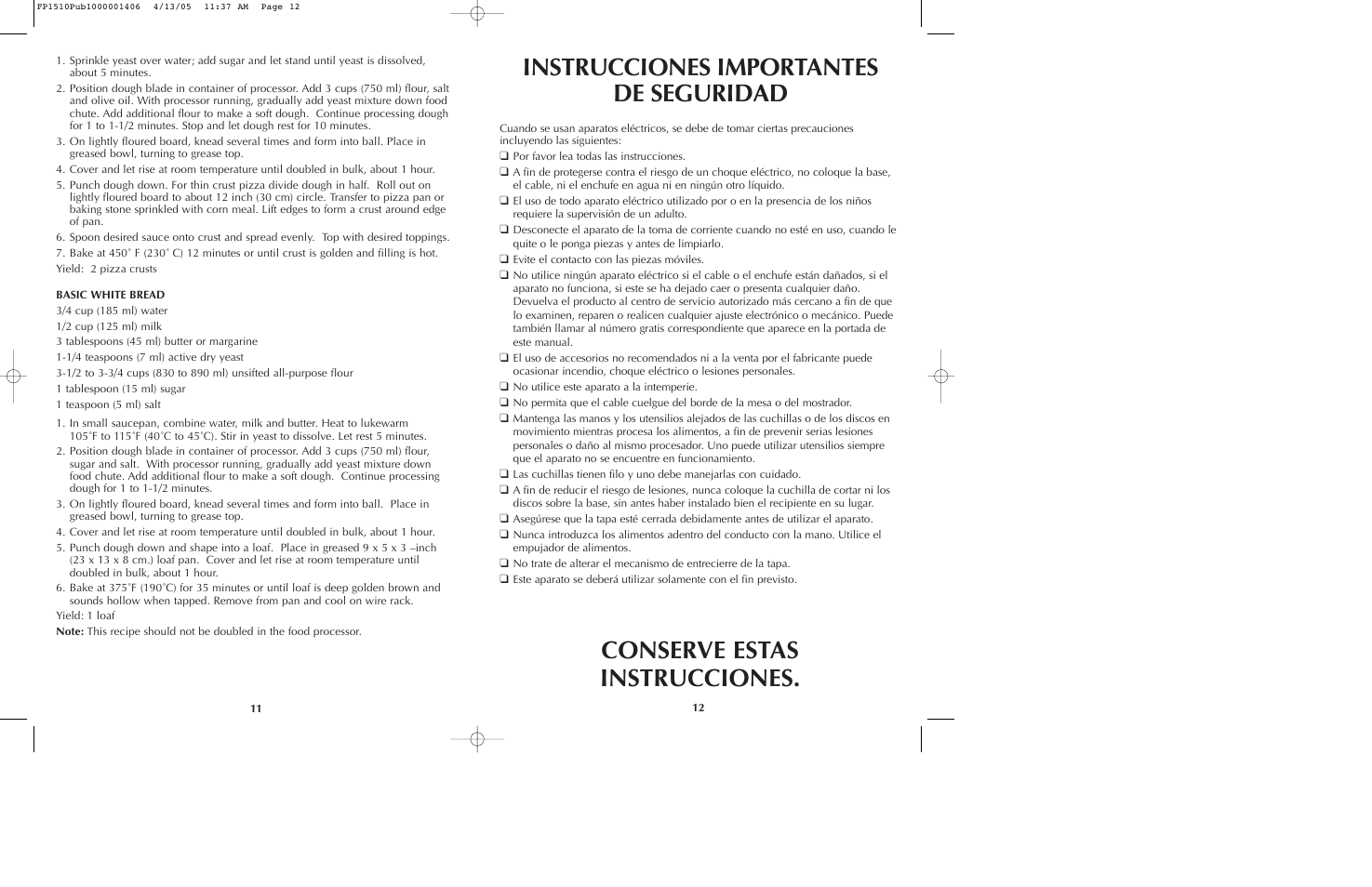 Black & Decker FP1510 User Manual | Page 7 / 23