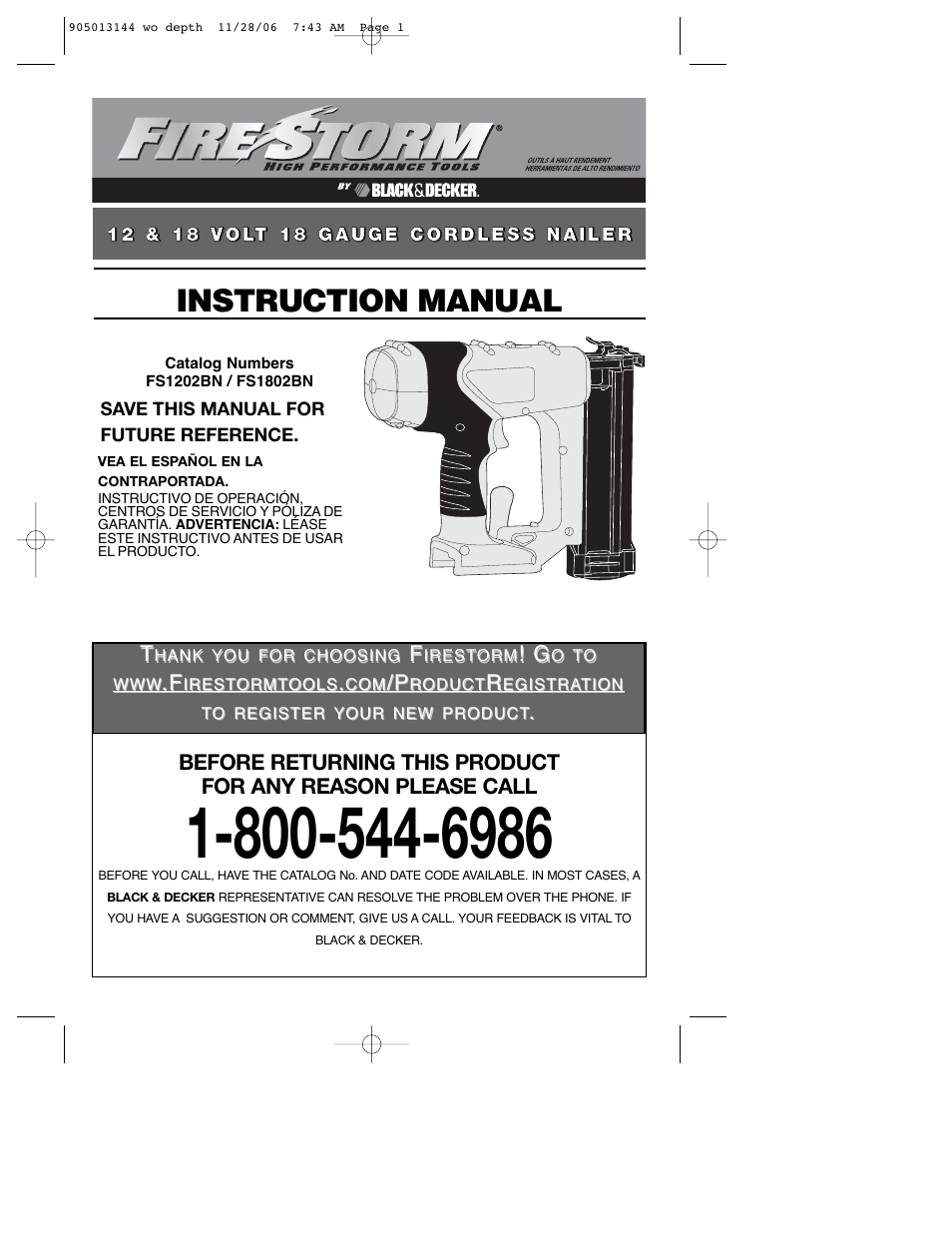 Black & Decker Fire Storm FS1802BN User Manual | 34 pages