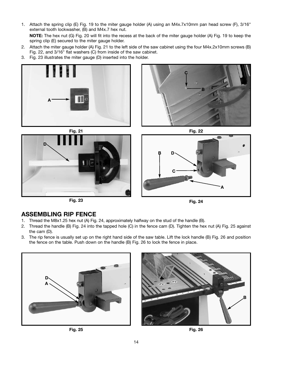 Assembling rip fence | Black & Decker 489051-00 User Manual | Page 14 / 56