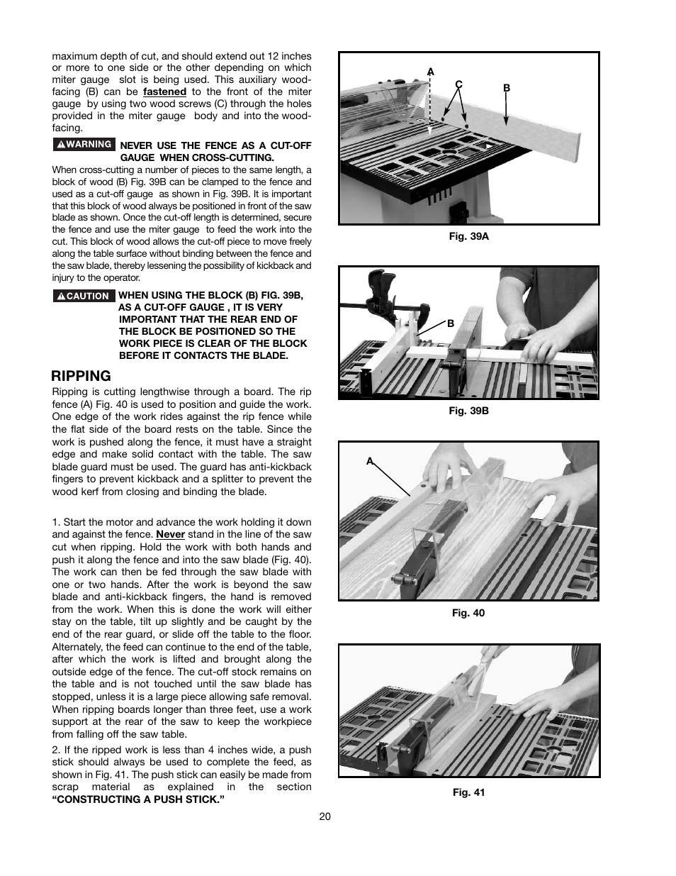 Ripping | Black & Decker 489051-00 User Manual | Page 20 / 56