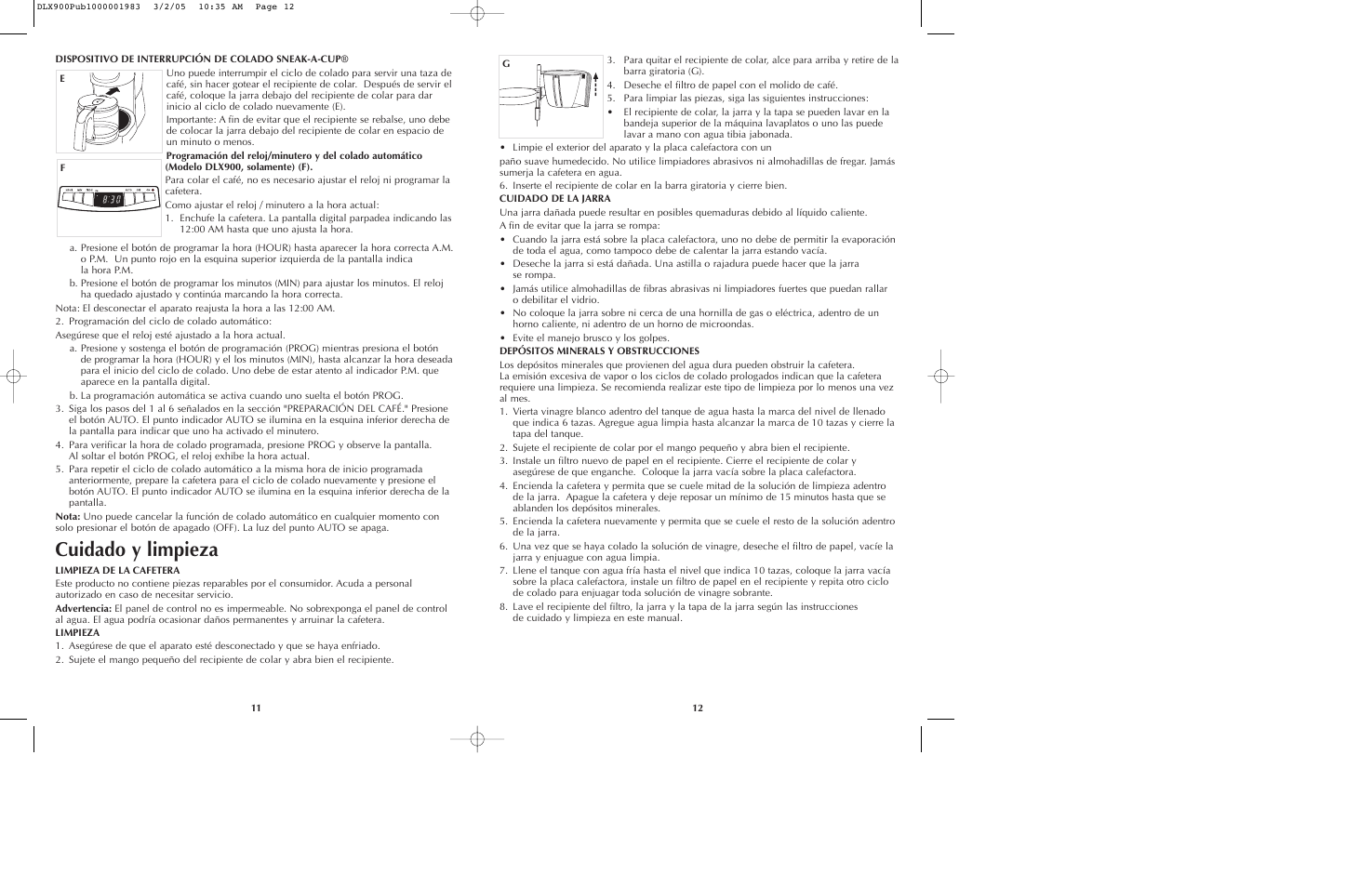 Cuidado y limpieza | Black & Decker DLX850 User Manual | Page 7 / 15