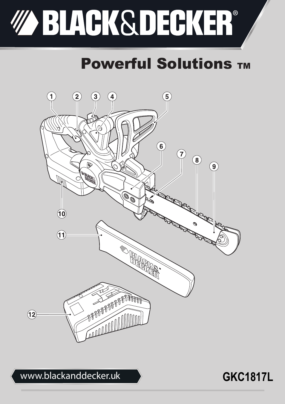Black & Decker Powerufl Solutions GKC1817L User Manual | 16 pages