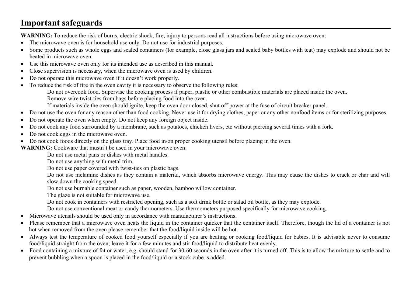 Important safeguards | Hyundai H-MW1325 User Manual | Page 4 / 22
