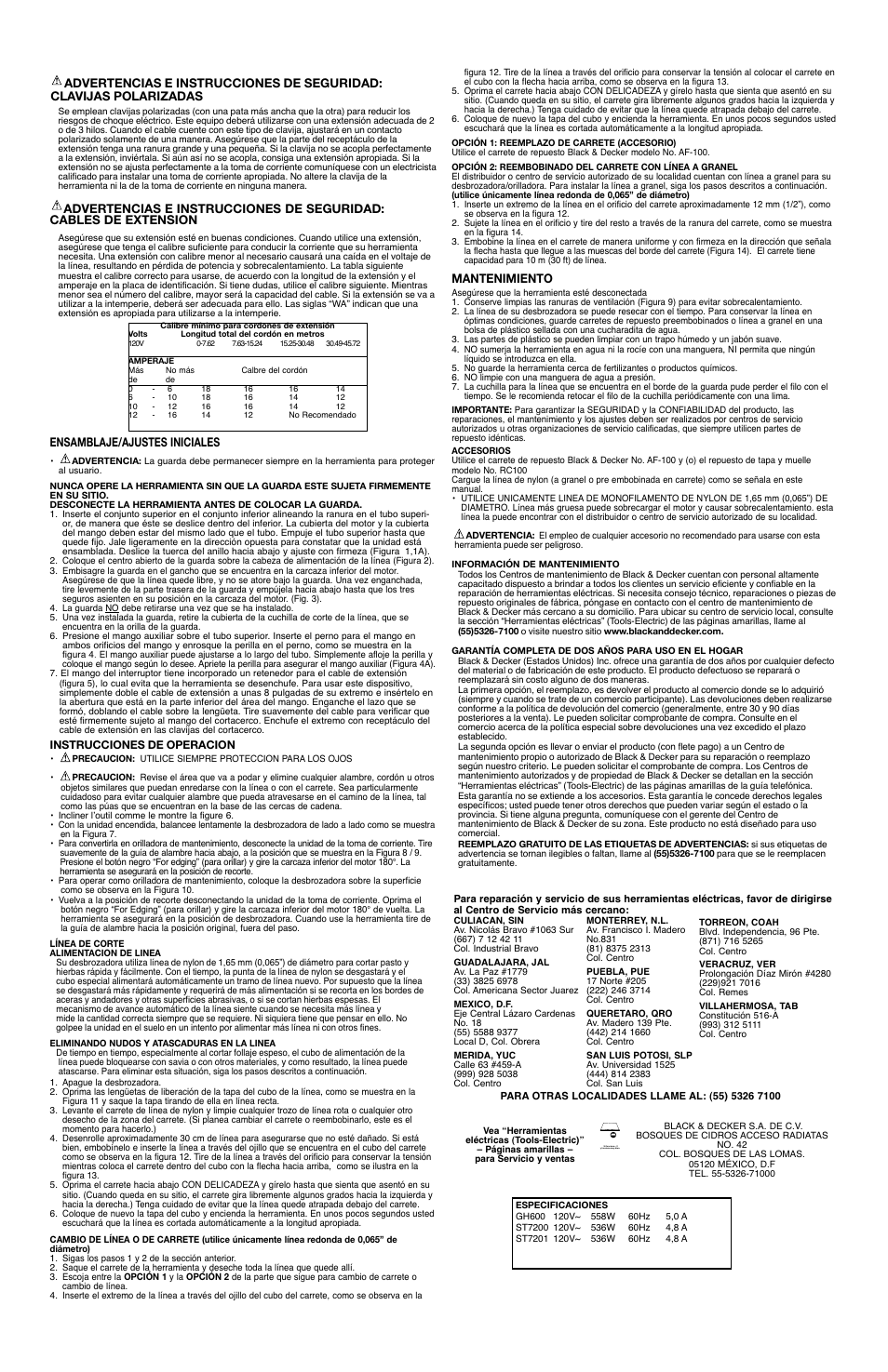 Black & Decker ST7200 User Manual | Page 5 / 5