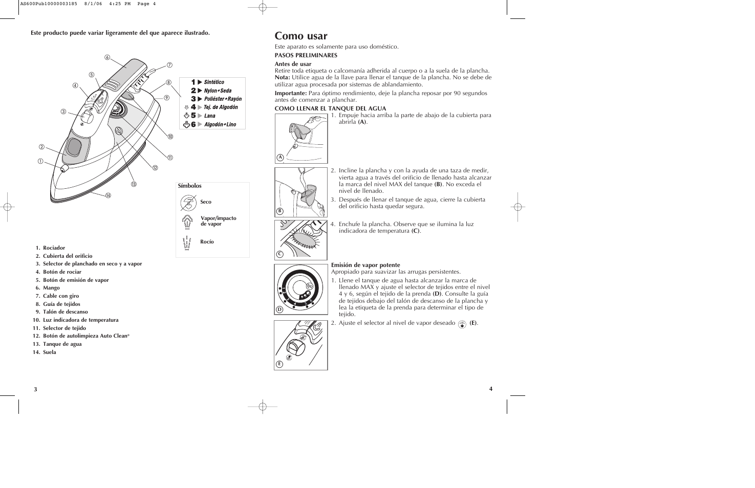 Como usar | Black & Decker AS600 User Manual | Page 3 / 9