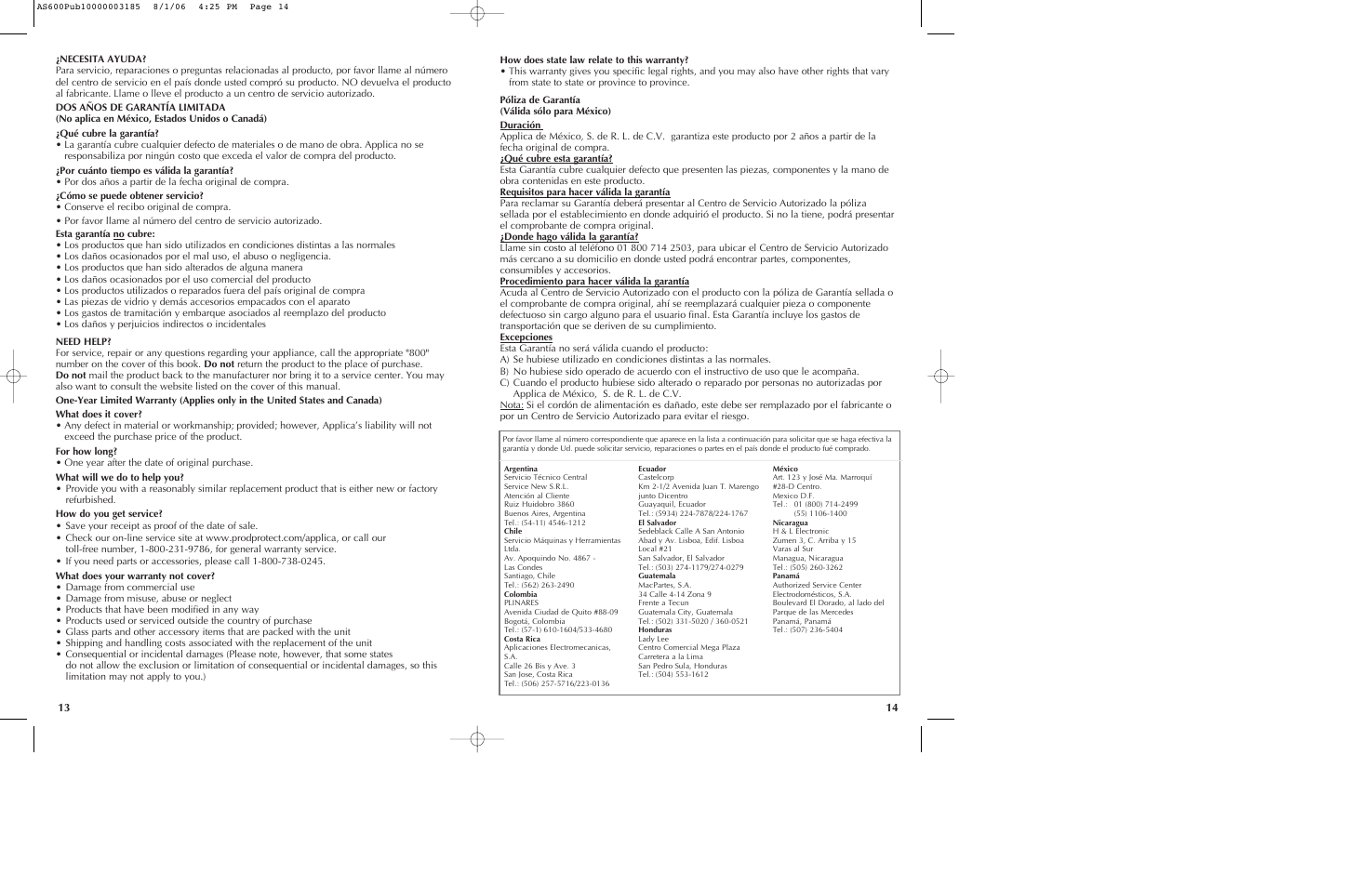 Black & Decker AS600 User Manual | Page 8 / 9