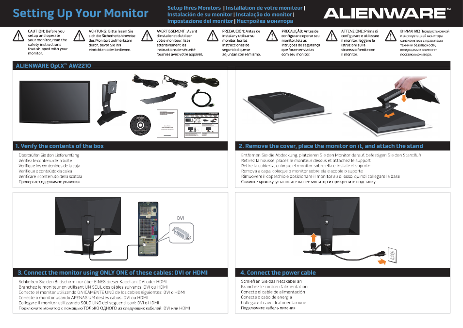 Dell AW2210 Monitor User Manual | 2 pages