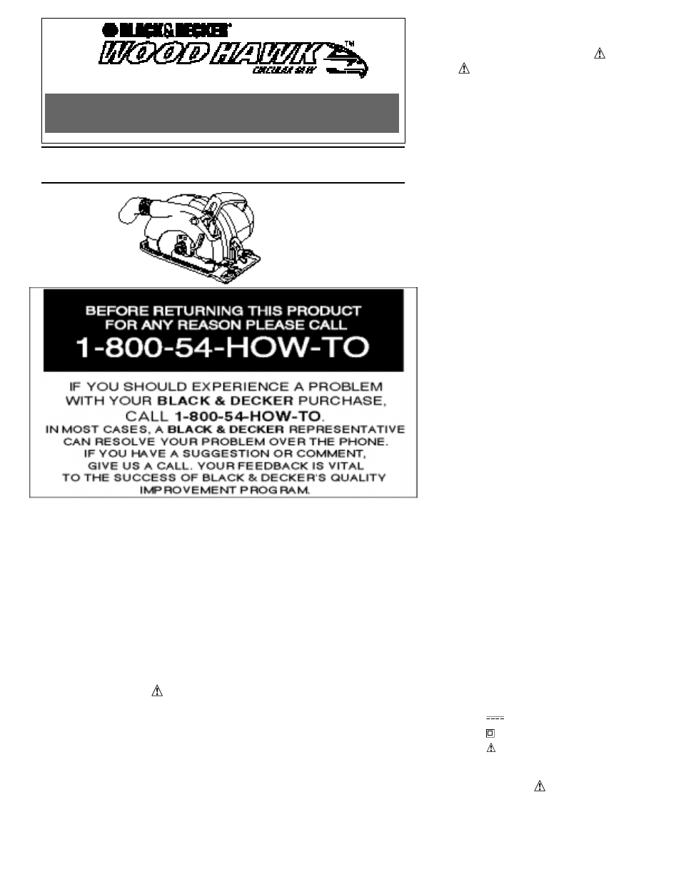 Black & Decker Wood Hawk C2020 User Manual | 7 pages