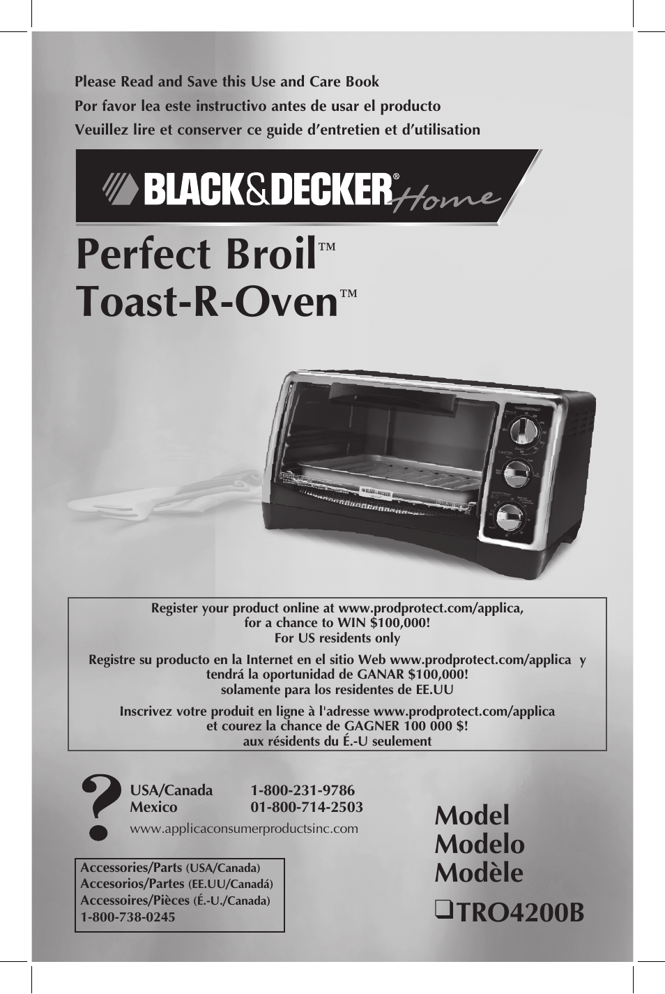 Black & Decker Toast-R-Oven TRO4200B User Manual | 33 pages