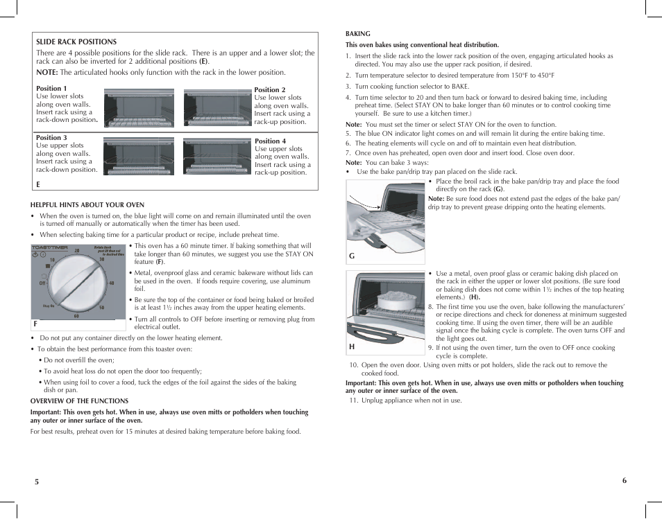 Black & Decker Toast-R-Oven TRO4200B User Manual | Page 4 / 33