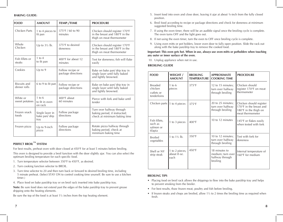 Black & Decker Toast-R-Oven TRO4200B User Manual | Page 5 / 33