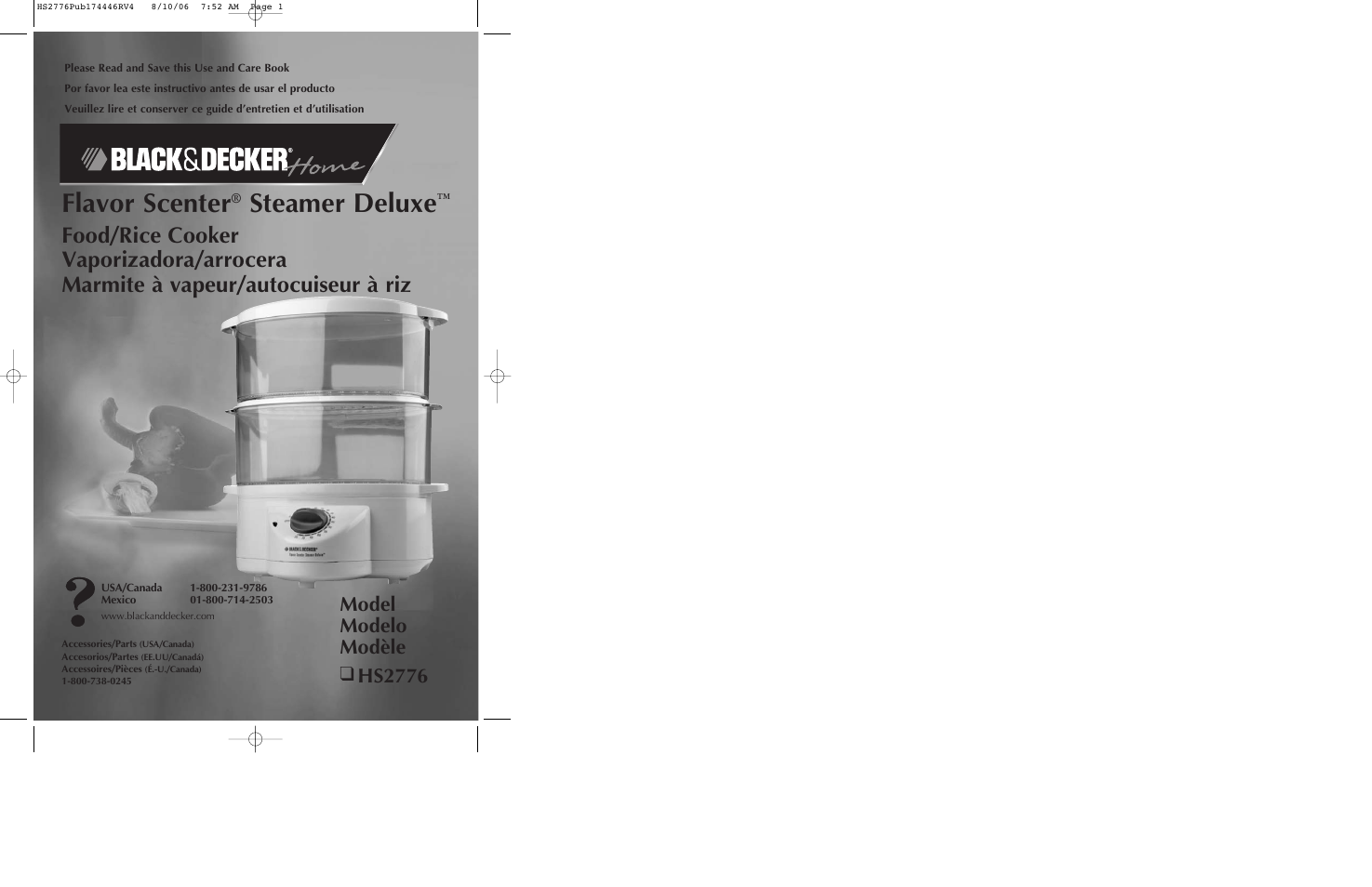 Black & Decker HS2776 User Manual | 13 pages