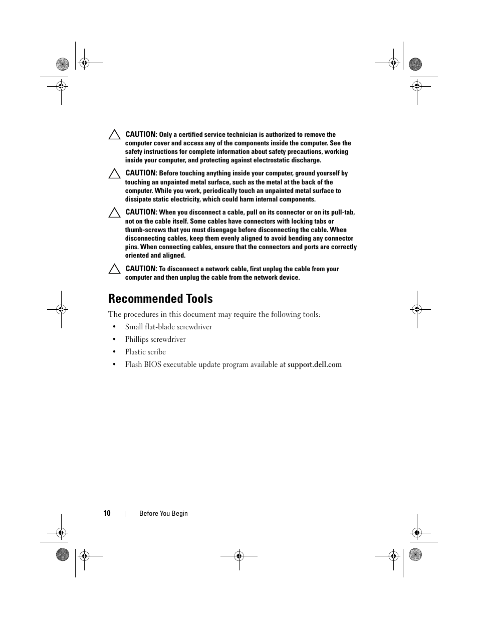 Recommended tools | Dell Inspiron 660s (Early 2012) User Manual | Page 10 / 94