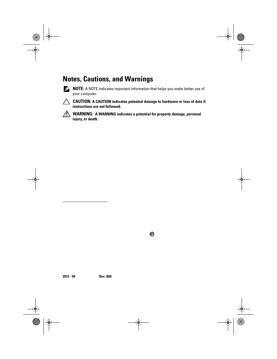 Notes, cautions, and warnings | Dell Inspiron 660s (Early 2012) User Manual | Page 2 / 94