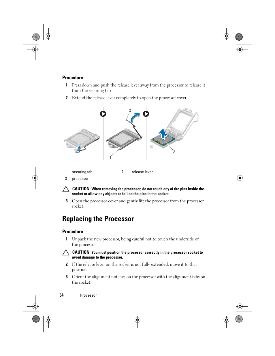 Replacing the processor | Dell Inspiron 660s (Early 2012) User Manual | Page 68 / 94