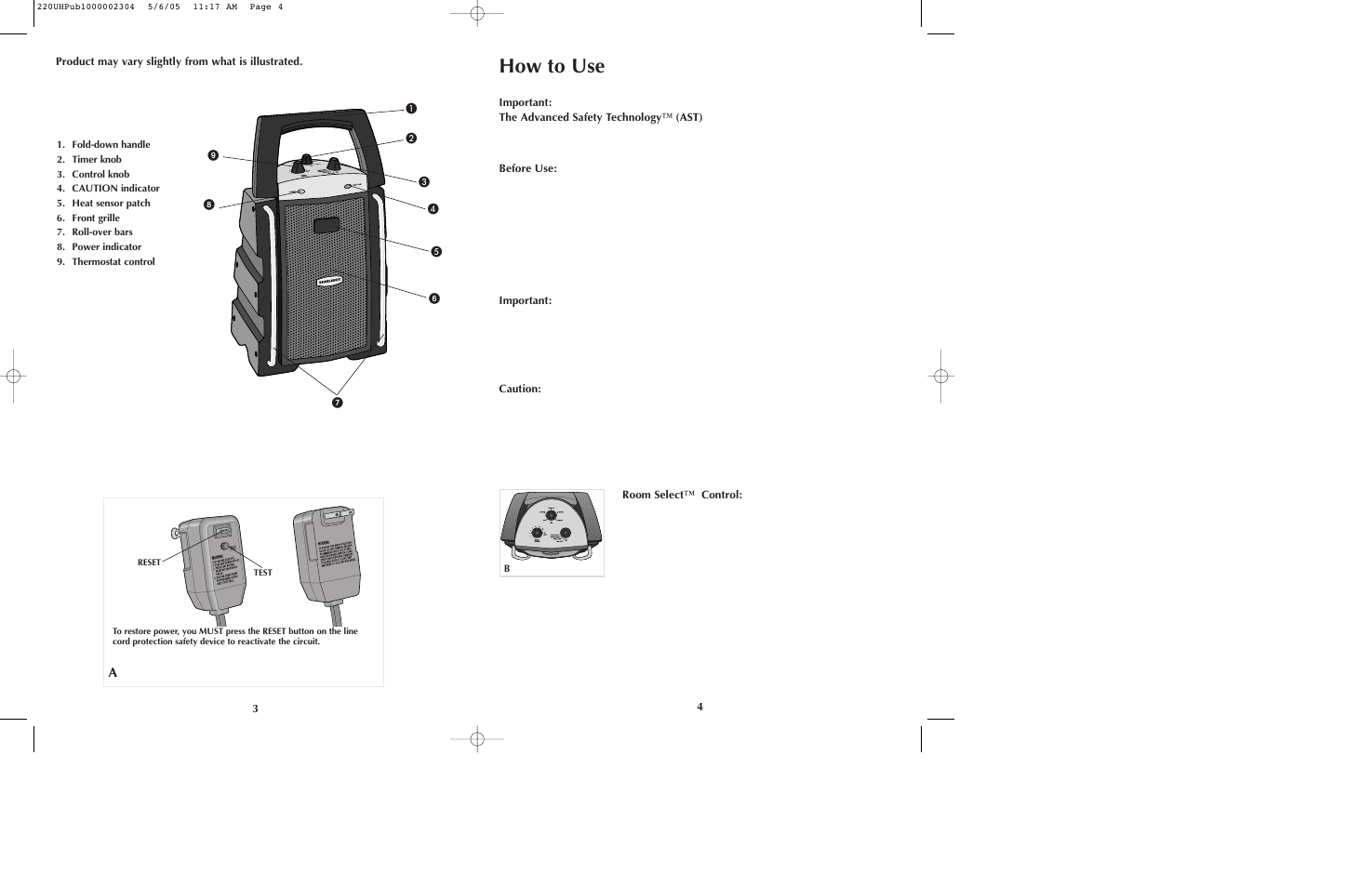 How to use | Black & Decker 220UH User Manual | Page 3 / 13