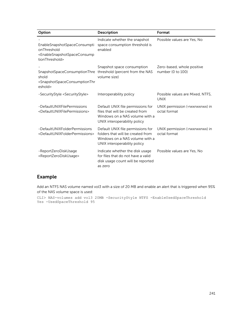 Example | Dell PowerVault NX3600 User Manual | Page 241 / 245