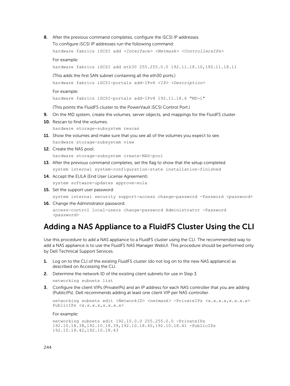 Dell PowerVault NX3600 User Manual | Page 244 / 245