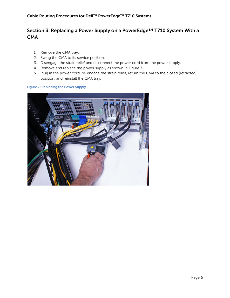 Figure 7: replacing the power supply | Dell PowerEdge Rack Enclosure 2420 User Manual | Page 8 / 8