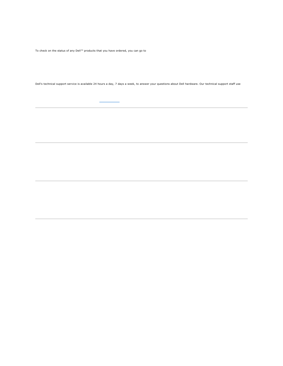 Dell enterprise training and certification, Problems with your order, Product information | Returning items for warranty repair or credit, Technical support service, Automated order-status service | Dell PowerVault 124T User Manual | Page 13 / 56