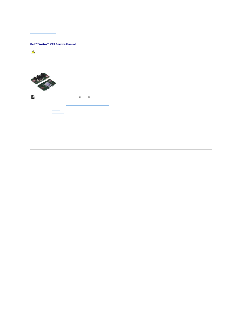 Display closure sensor, Removing the display closure sensor, Replacing the display closure sensor | Dell Vostro V13 (Late 2009) User Manual | Page 20 / 40