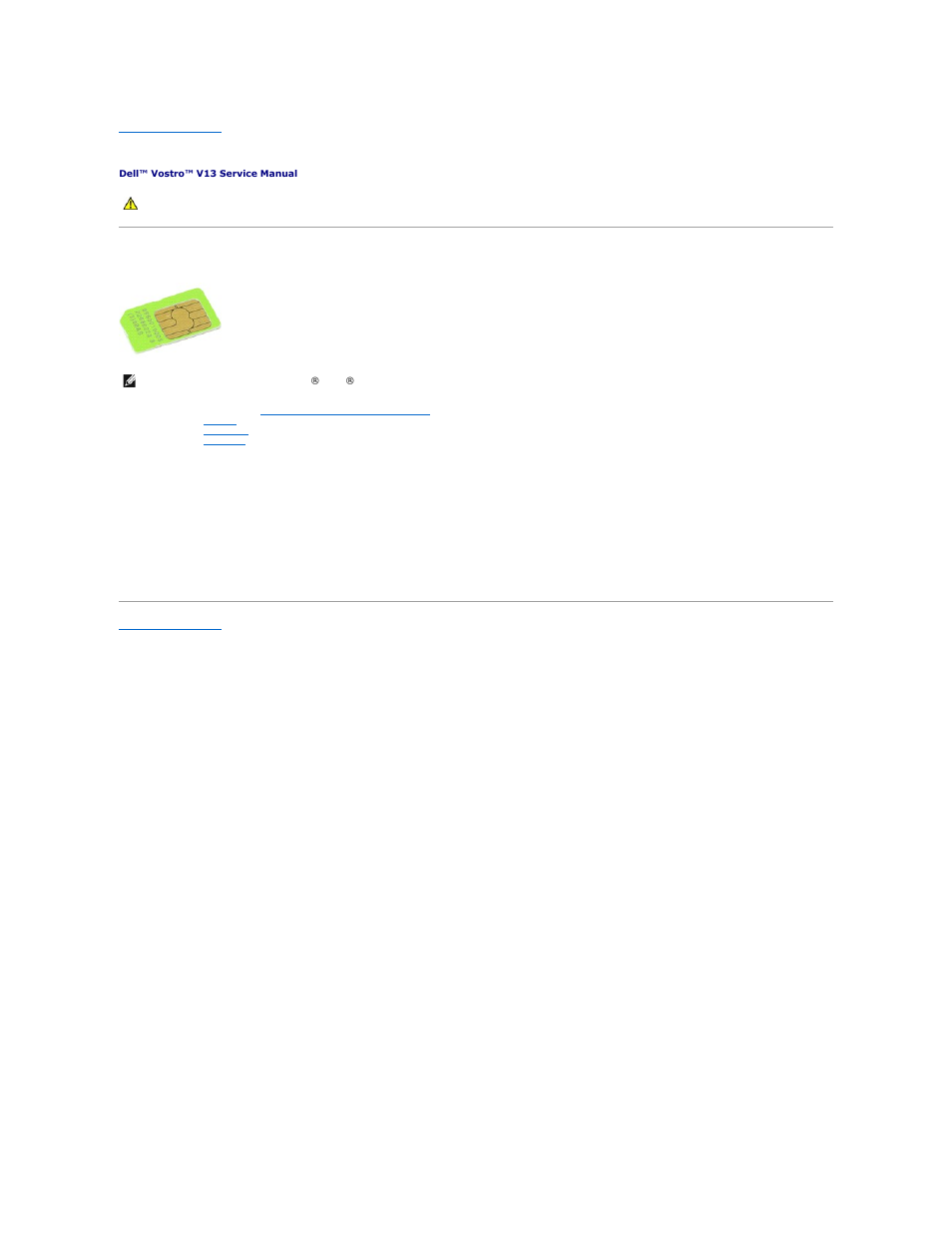 Subscriber identity module (sim) card, Removing the sim card, Replacing the sim card | Dell Vostro V13 (Late 2009) User Manual | Page 35 / 40
