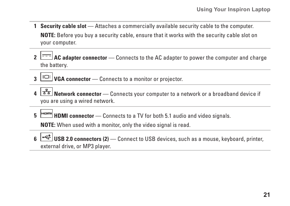 Dell Inspiron 1764 (Early 2010) User Manual | Page 23 / 86
