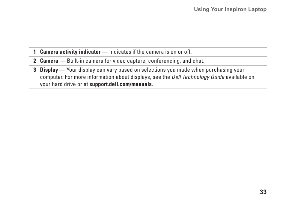 Dell Inspiron 1764 (Early 2010) User Manual | Page 35 / 86